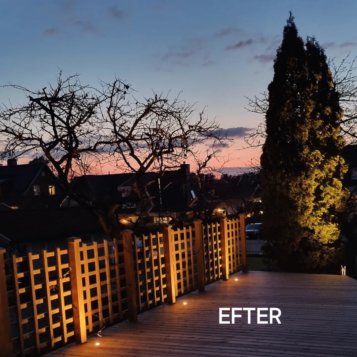 ljussättning av staket